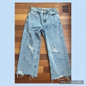 ♦️Avec Les Filles cropped wide leg jean